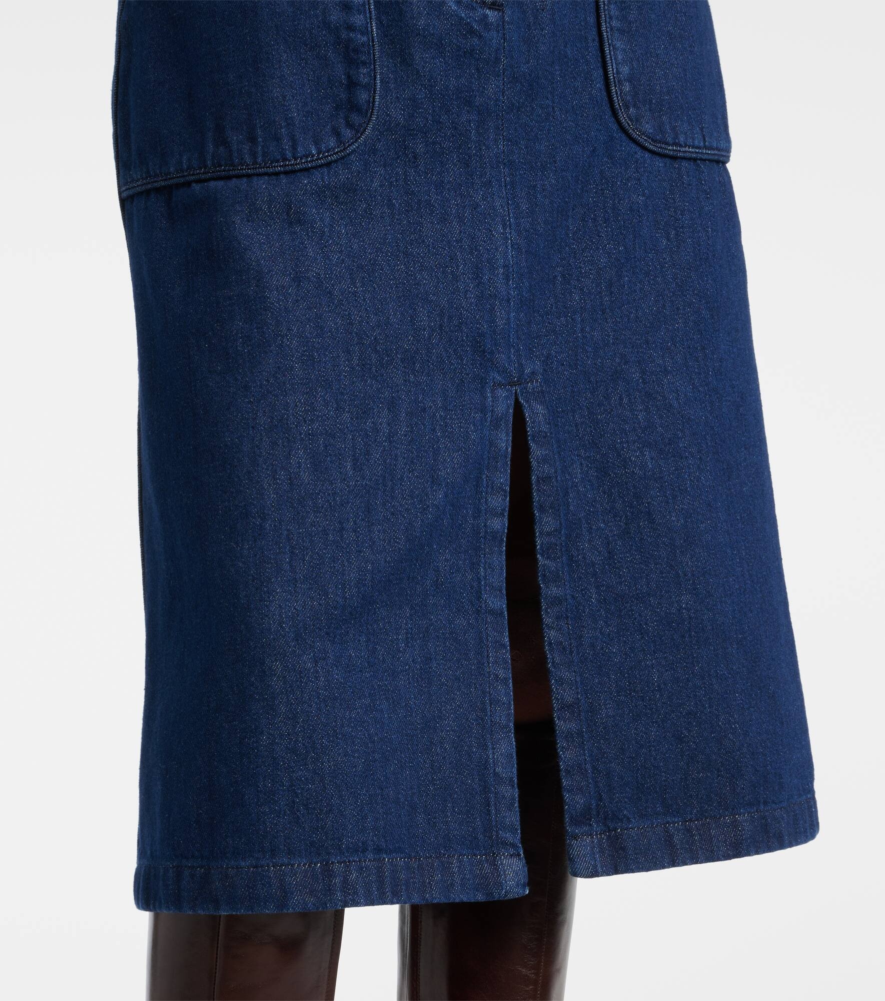 Denim midi skirt - 5