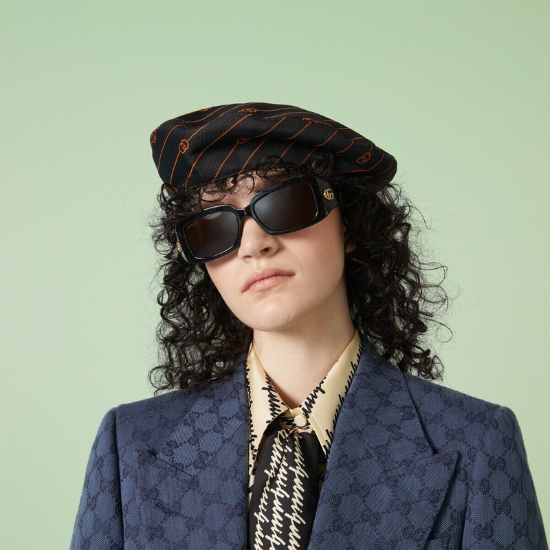 Interlocking G cotton jacquard beret 3