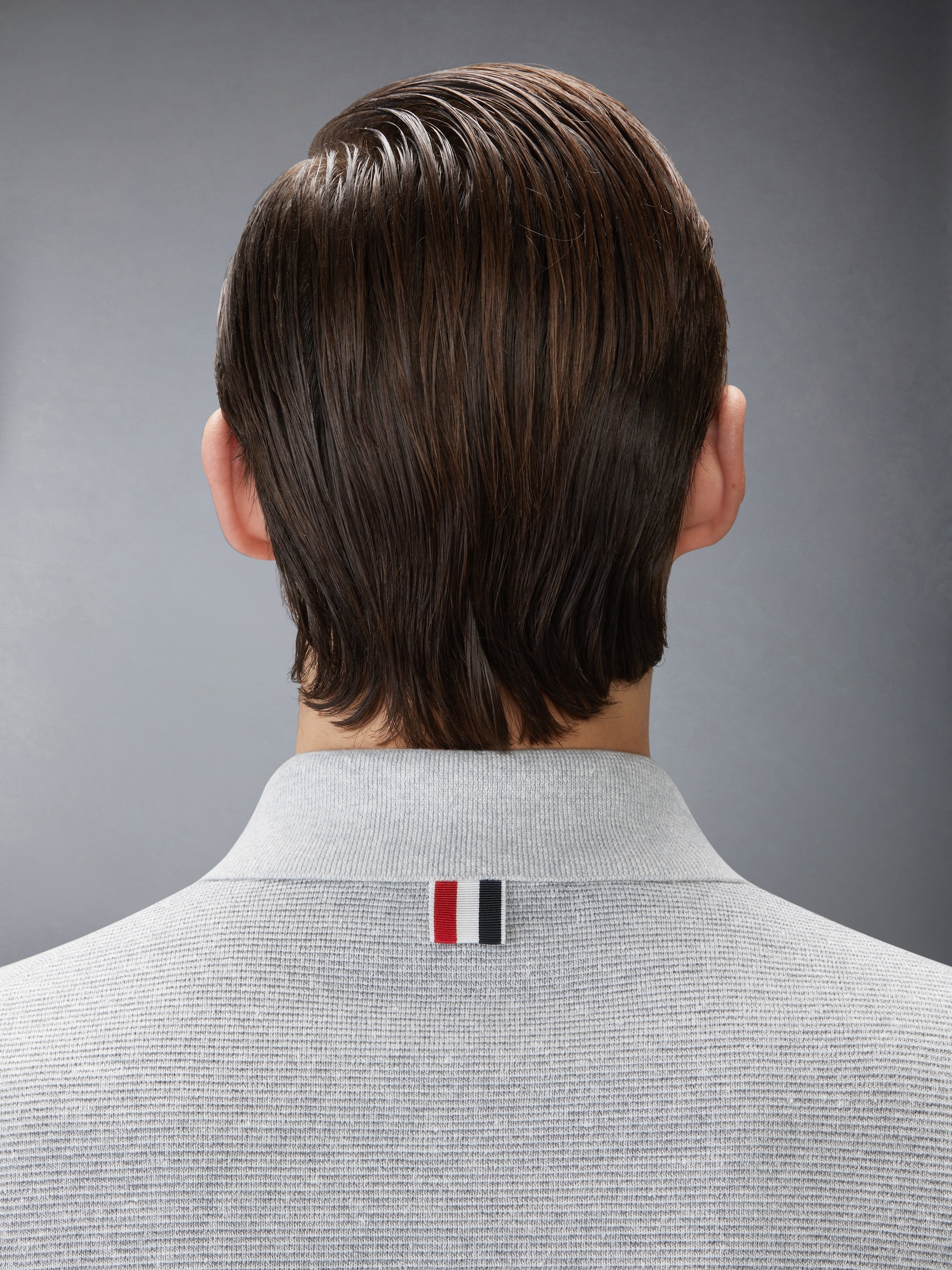 TEXTURED STRIPED STITCH 4-BAR RELAXED FIT POLO - 5