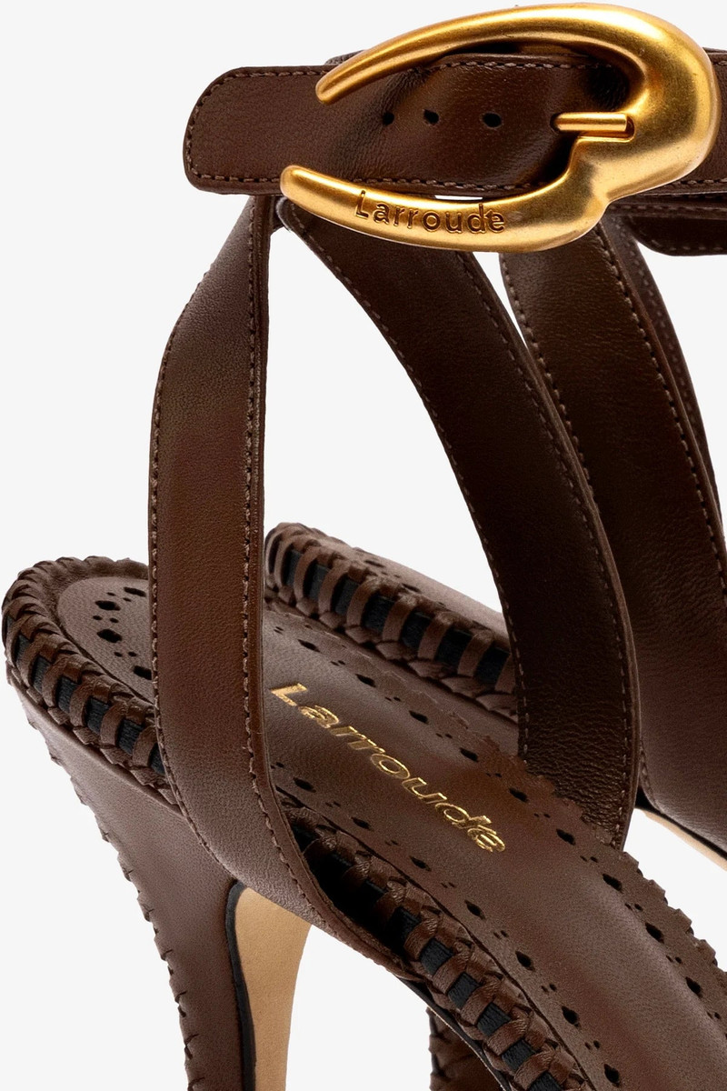 Verona Sandal In Burnt Umber Leather 4
