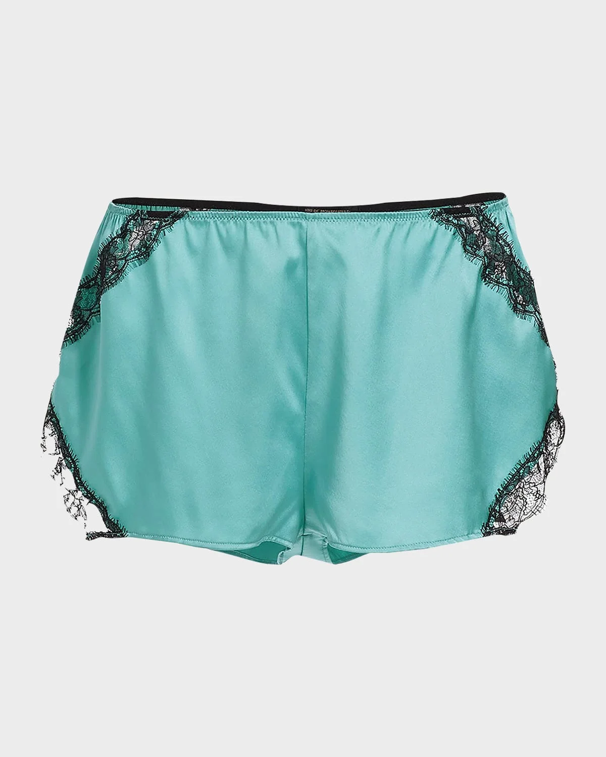 Lace-Trim Silk Shorts - 1