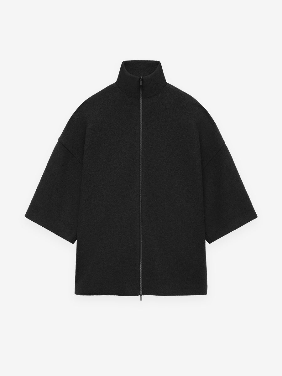 Boiled Wool Short Sleeve Jacket - 1