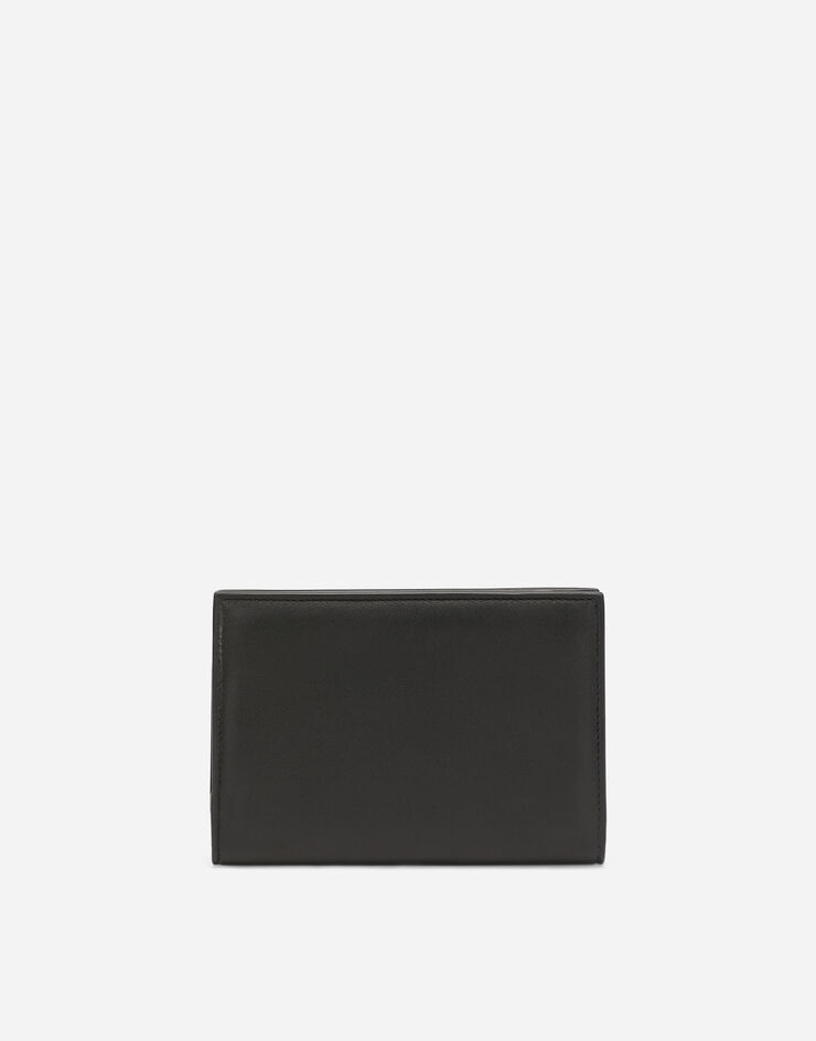 Small calfskin wallet with branded plate - 3