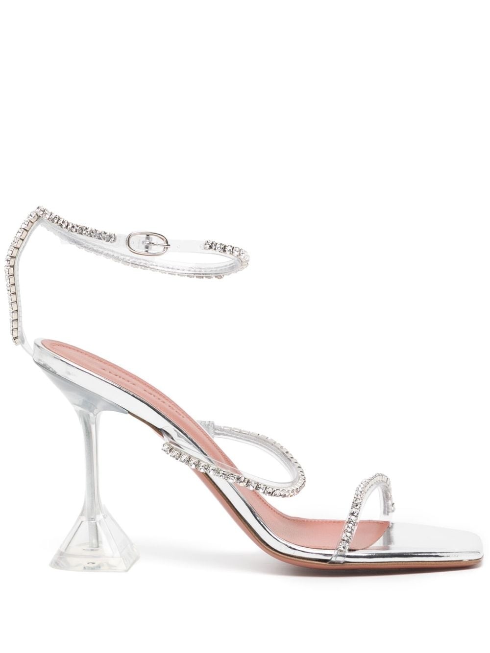 Gilda Glass crystal-embellished 110mm sandals - 1