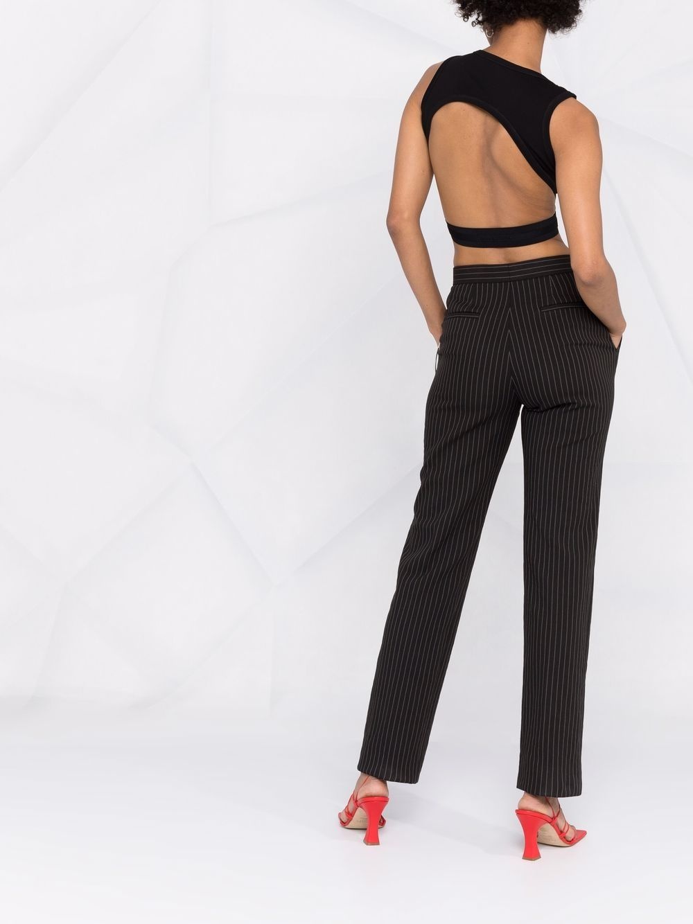 open-back cropped top - 6