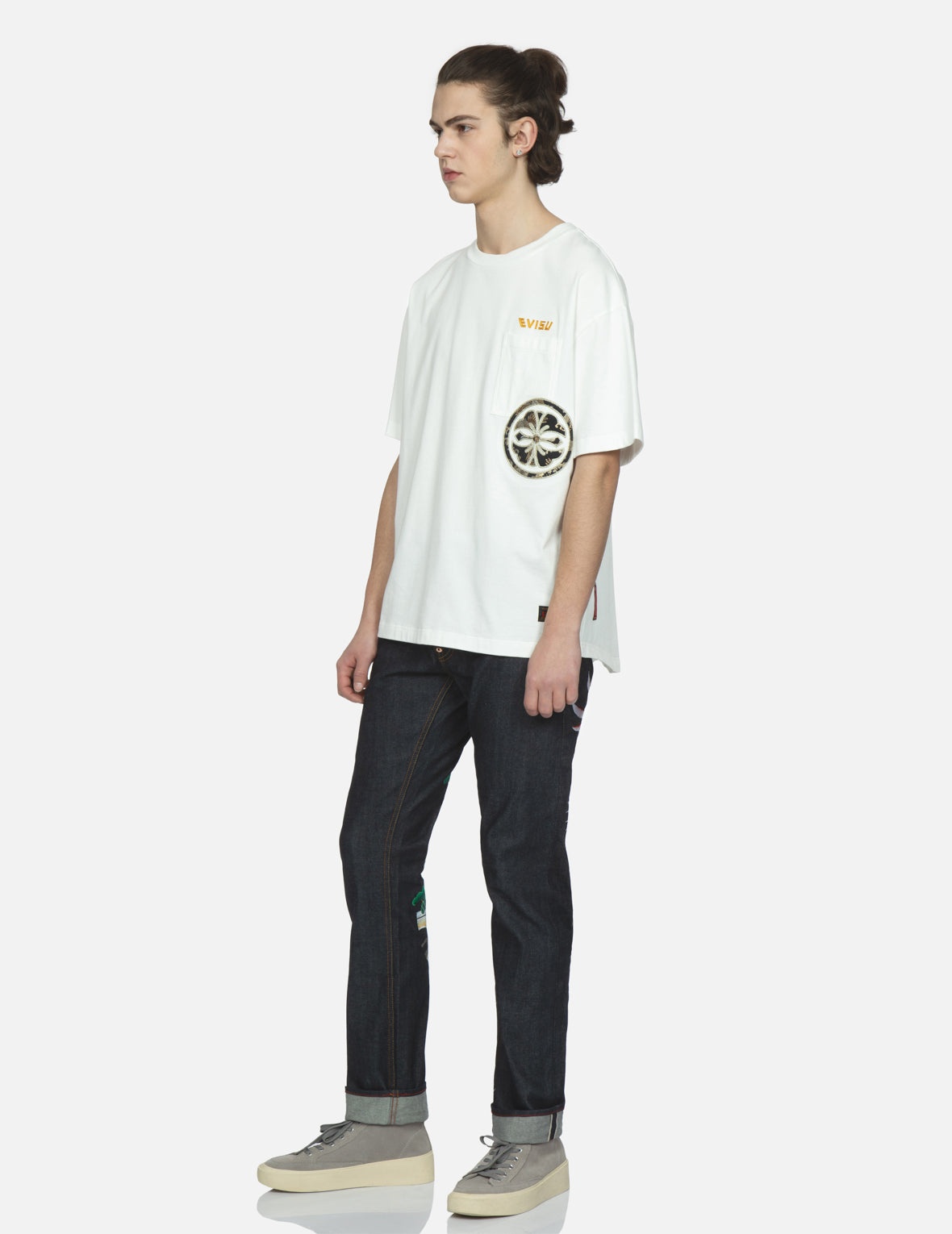 Eagle-pattern Daicock Embroidery Slim-Fit Jeans #2010 - 4