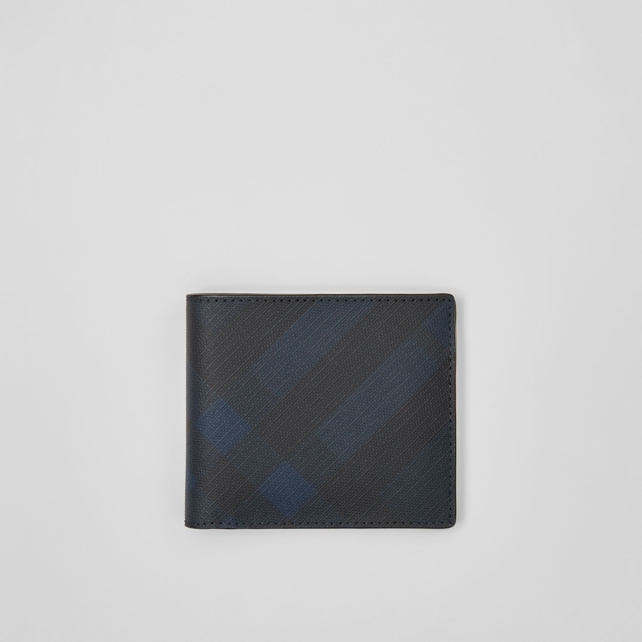 London Check and Leather International Bifold Wallet - 1