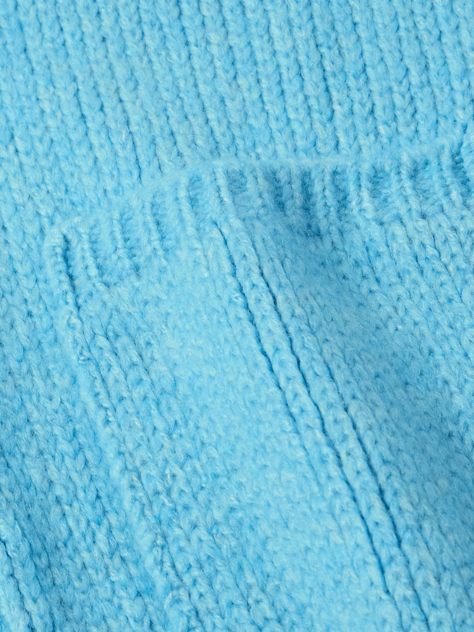 Shawl-Collar Cashmere Cardigan Light blue - 5