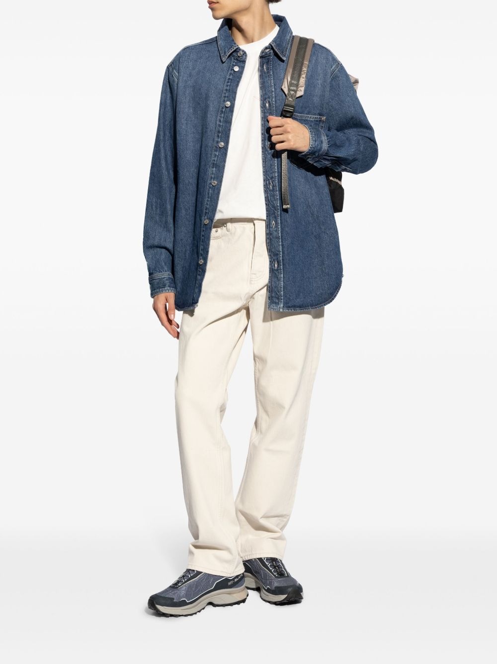 long-sleeve organic cotton denim shirt - 2