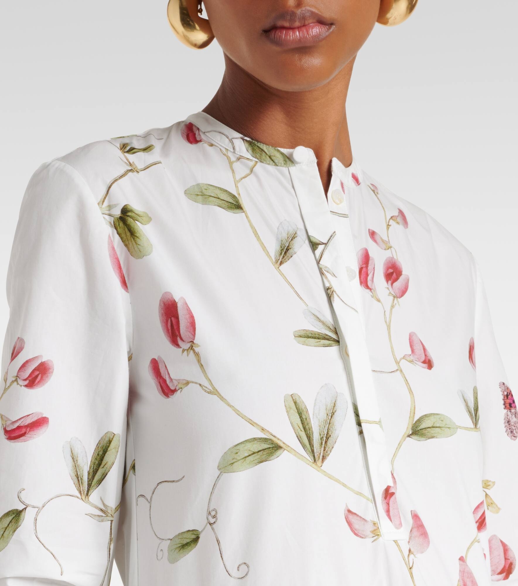 Floral cotton maxi dress - 4