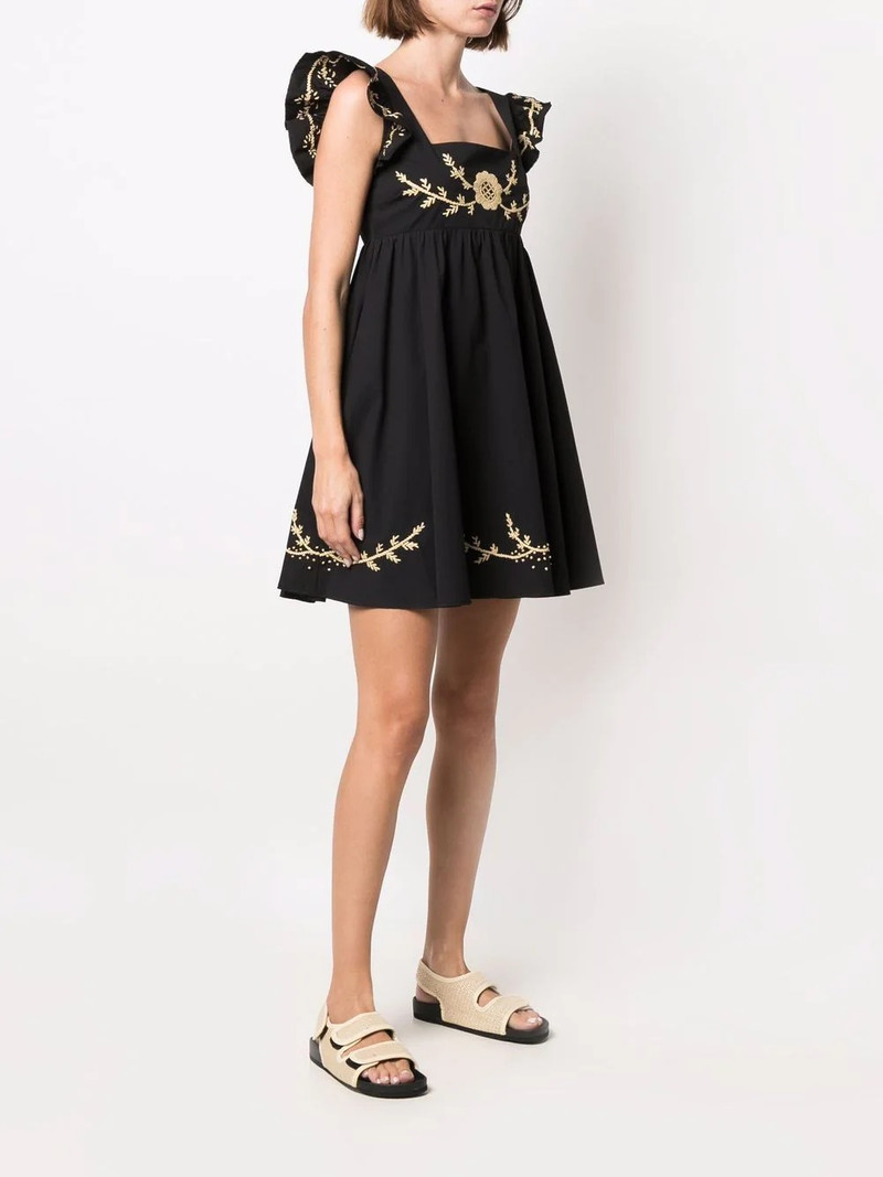embroidered cotton mini dress 3