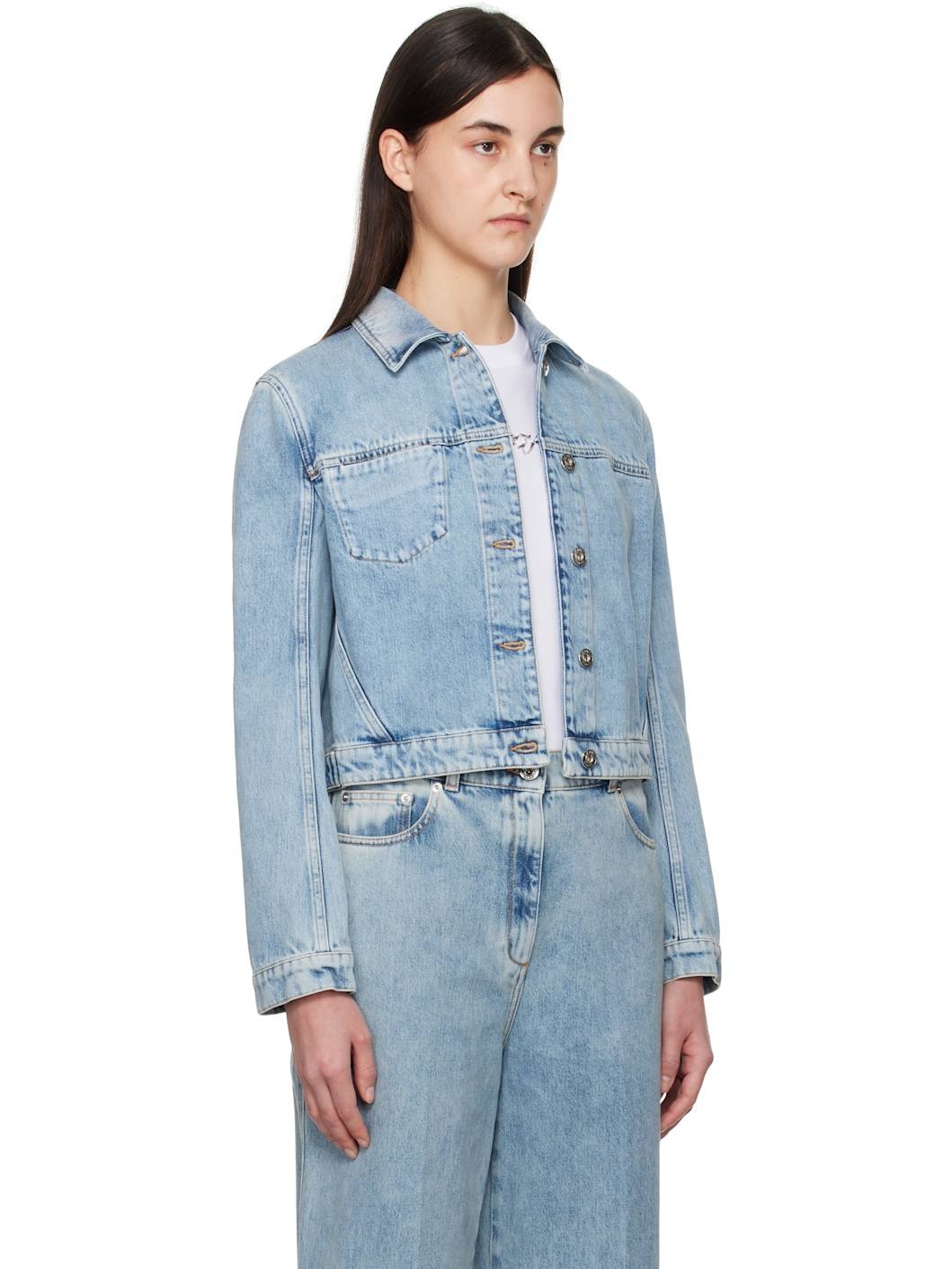 Blue Short Denim Jacket - 2