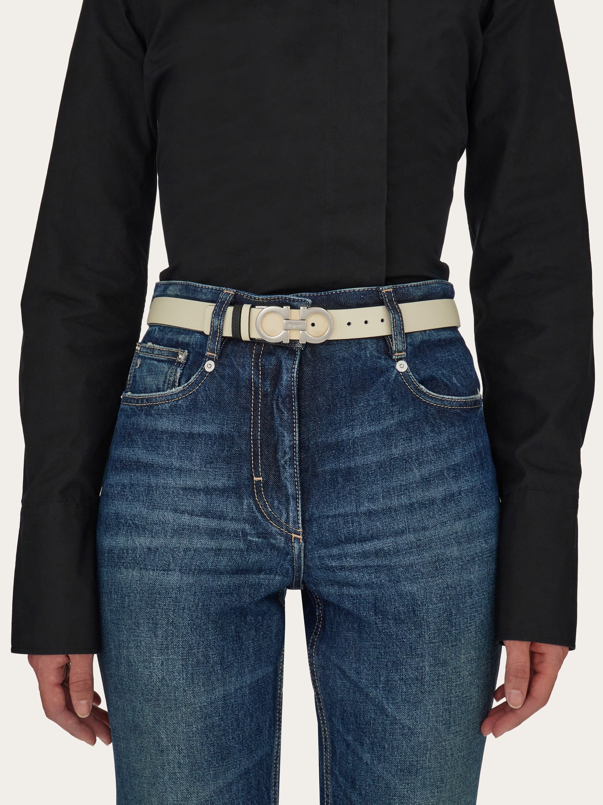 Reversible and adjustable Gancini belt - 4