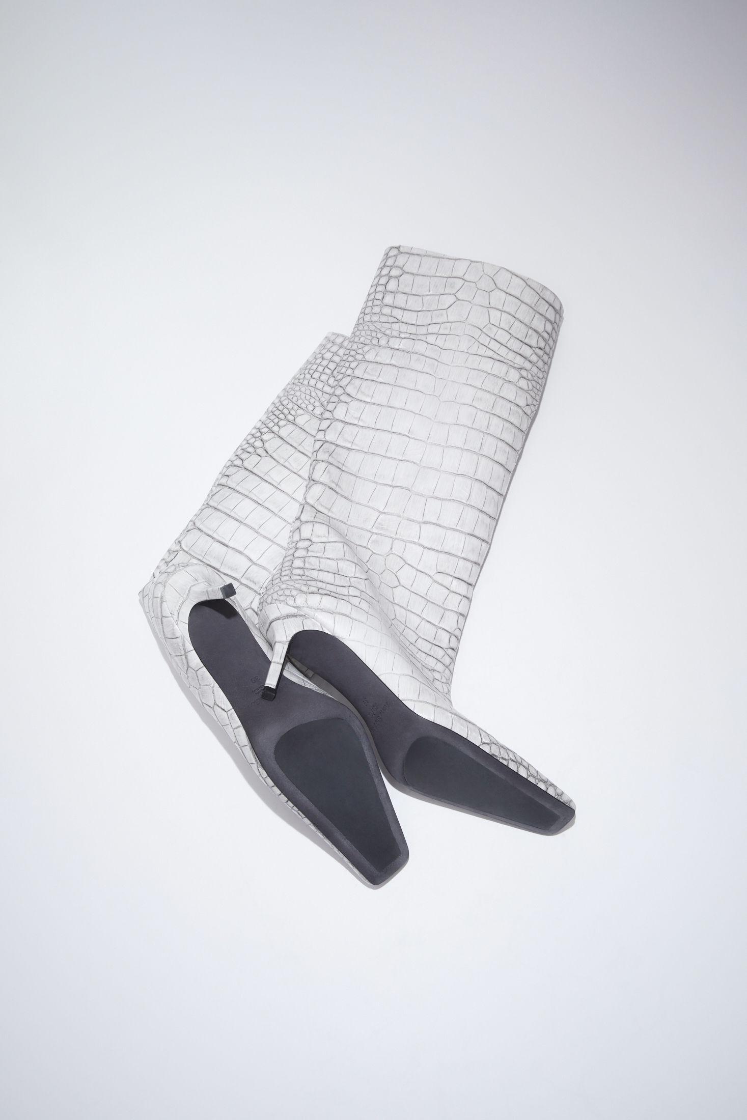 Leather heel boots - Off white - 4