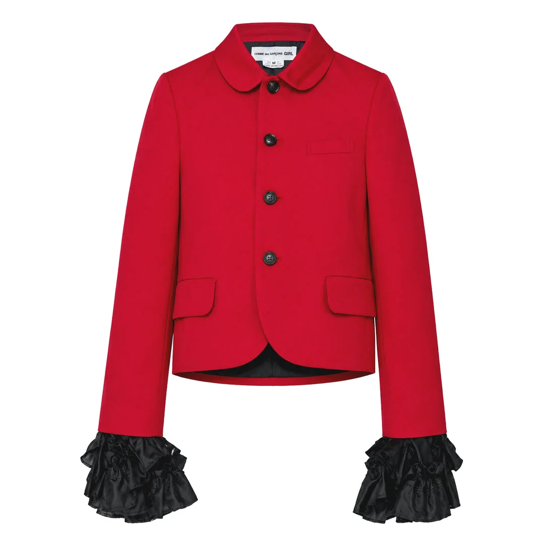 Tailored Jacket with Taffeta Cuffs - 1