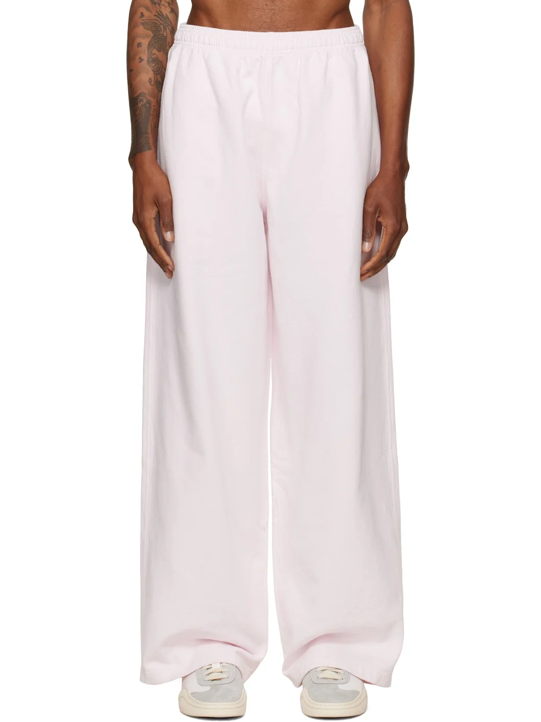 Pink Logo Print Oversized Sweatpants - 1