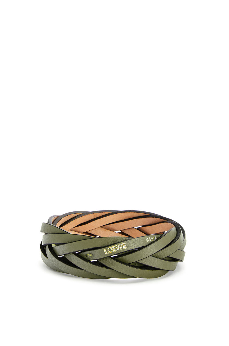 Braided bangle in classic calfskin 1