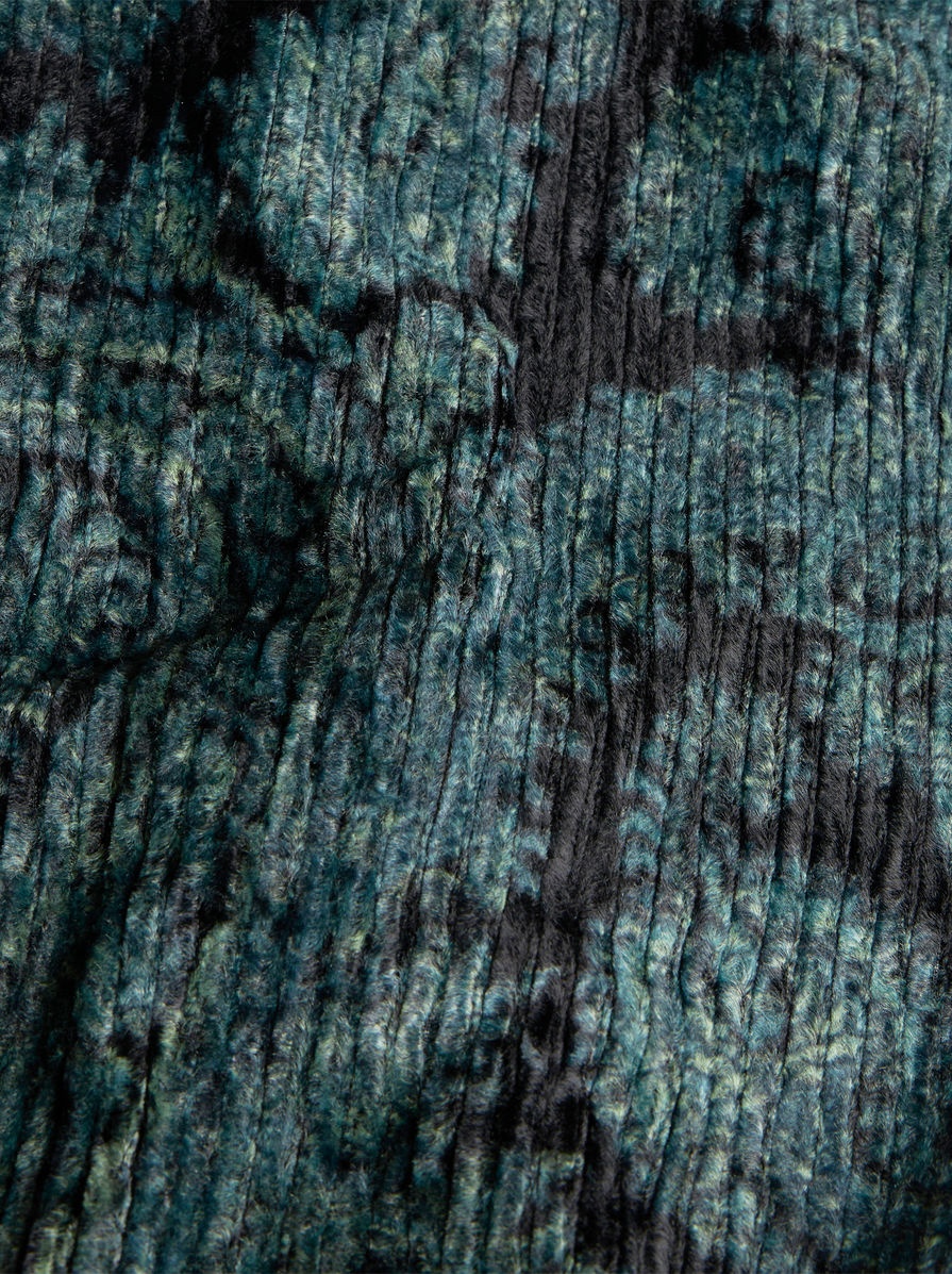 PRINTED RIBBED VELVET TROUSERS - 7