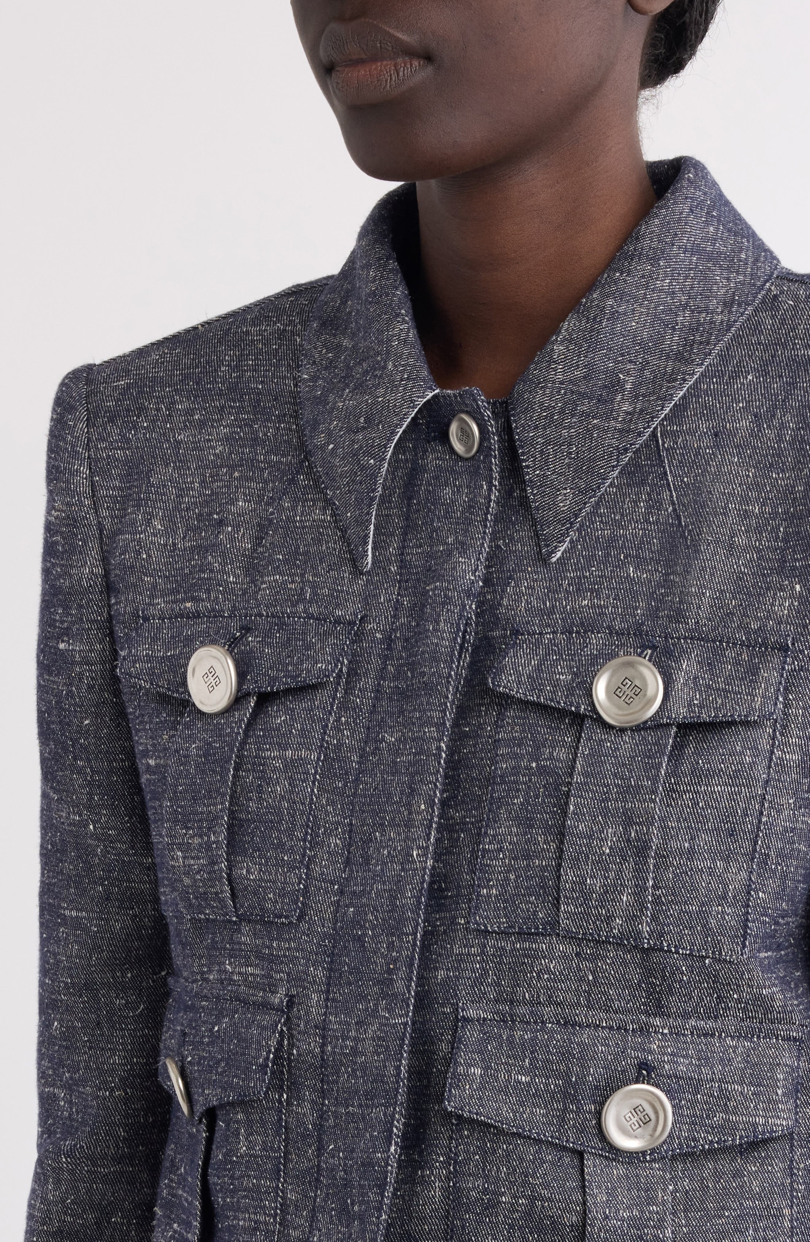 Givenchy Four Pocket Jacket in Denim Blue at Nordstrom - 5