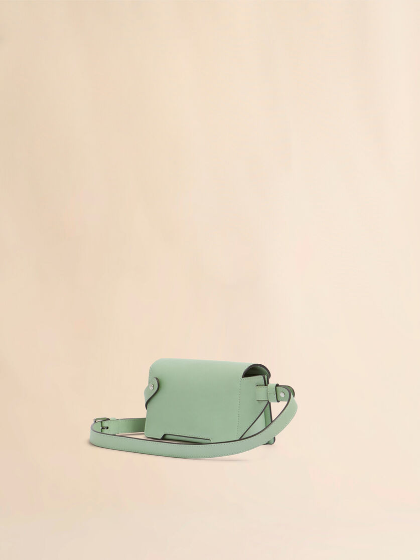 LIGHT GREEN LEATHER TRUNKAROO CROSSBODY BAG - 3