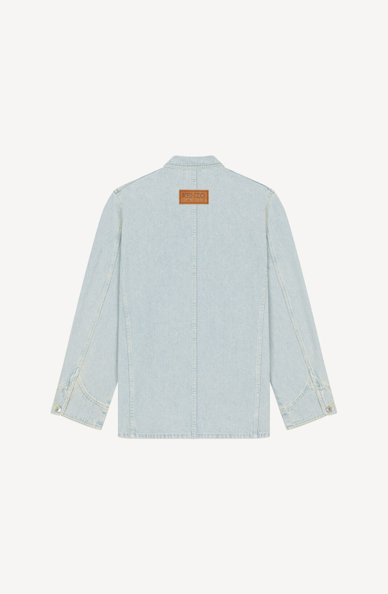 KENZO 'BOKE FLOWER' crest denim workwear jacket outlook