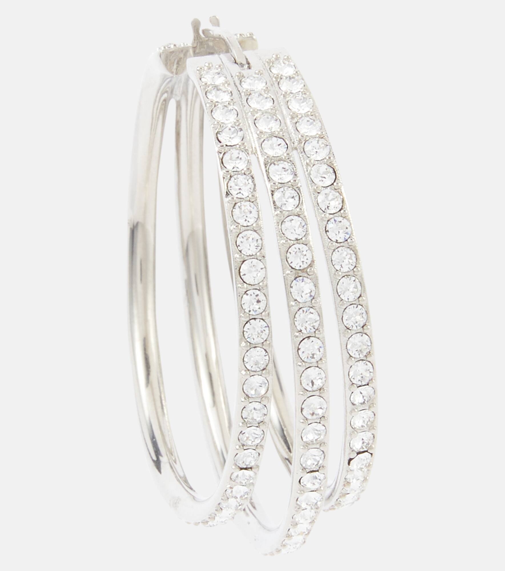 Vittoria crystal-embellished hoop earrings - 1