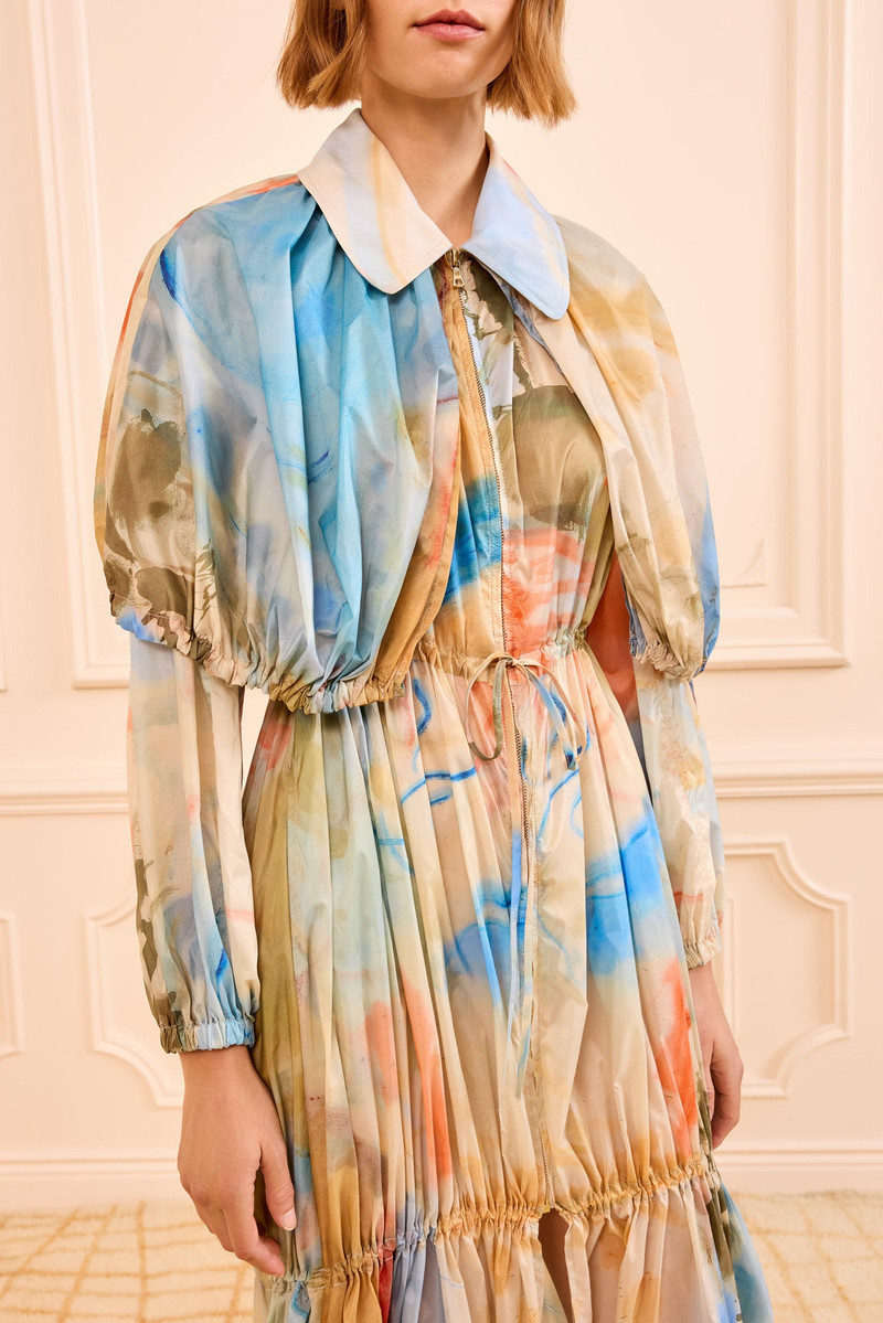 ULLA JOHNSON Nadia Bubble Tiered Coat outlook