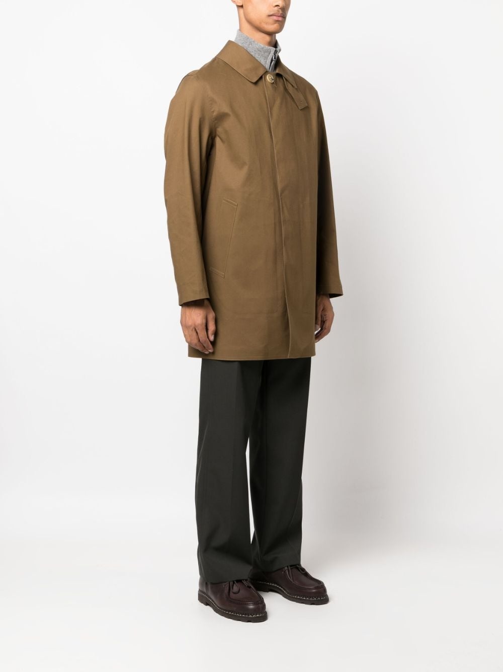 Dunkled button-up cotton coat - 3