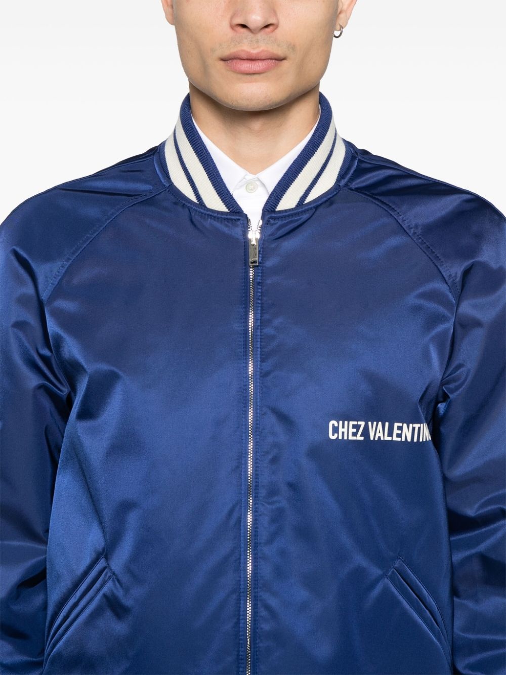 logo-print bomber jacket - 5