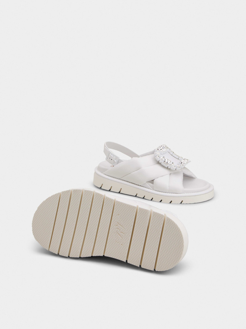 Viv' Winter Strass Buckle Sandals in Technical Fabrics 6