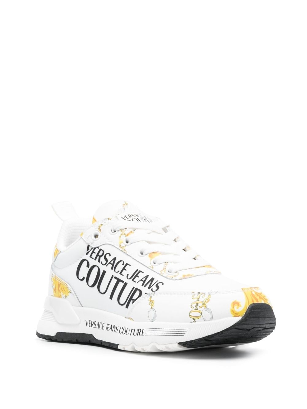 baroque-pattern low-top sneakers - 2