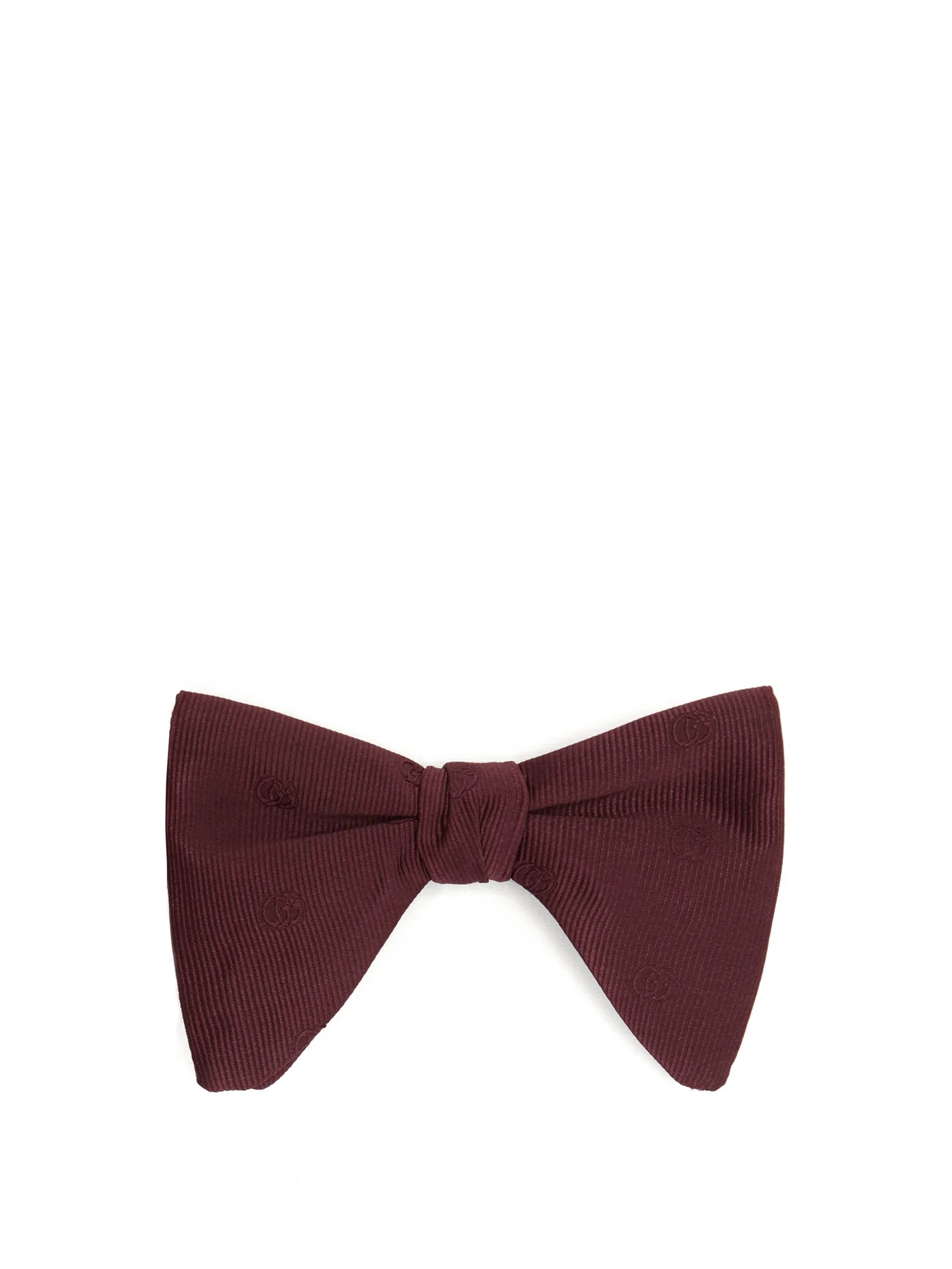 Logo-jacquard silk-faille bow tie - 1