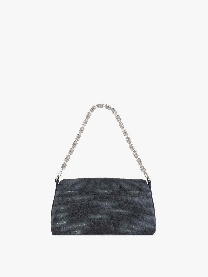 SMALL 4G SOFT BAG IN QUILTED DENIM 5