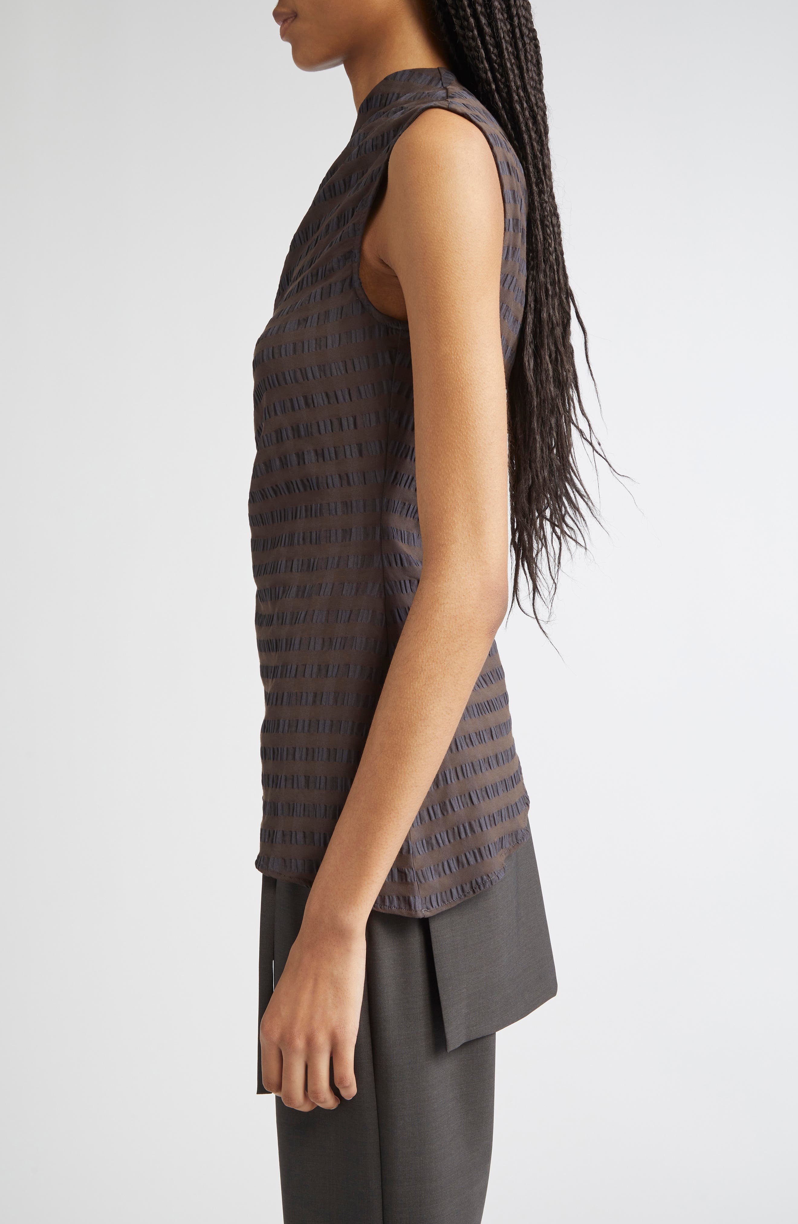 Paloma Wool Win Asymmetric Gingham Seersucker One-Shoulder Top in Lilac at Nordstrom - 4