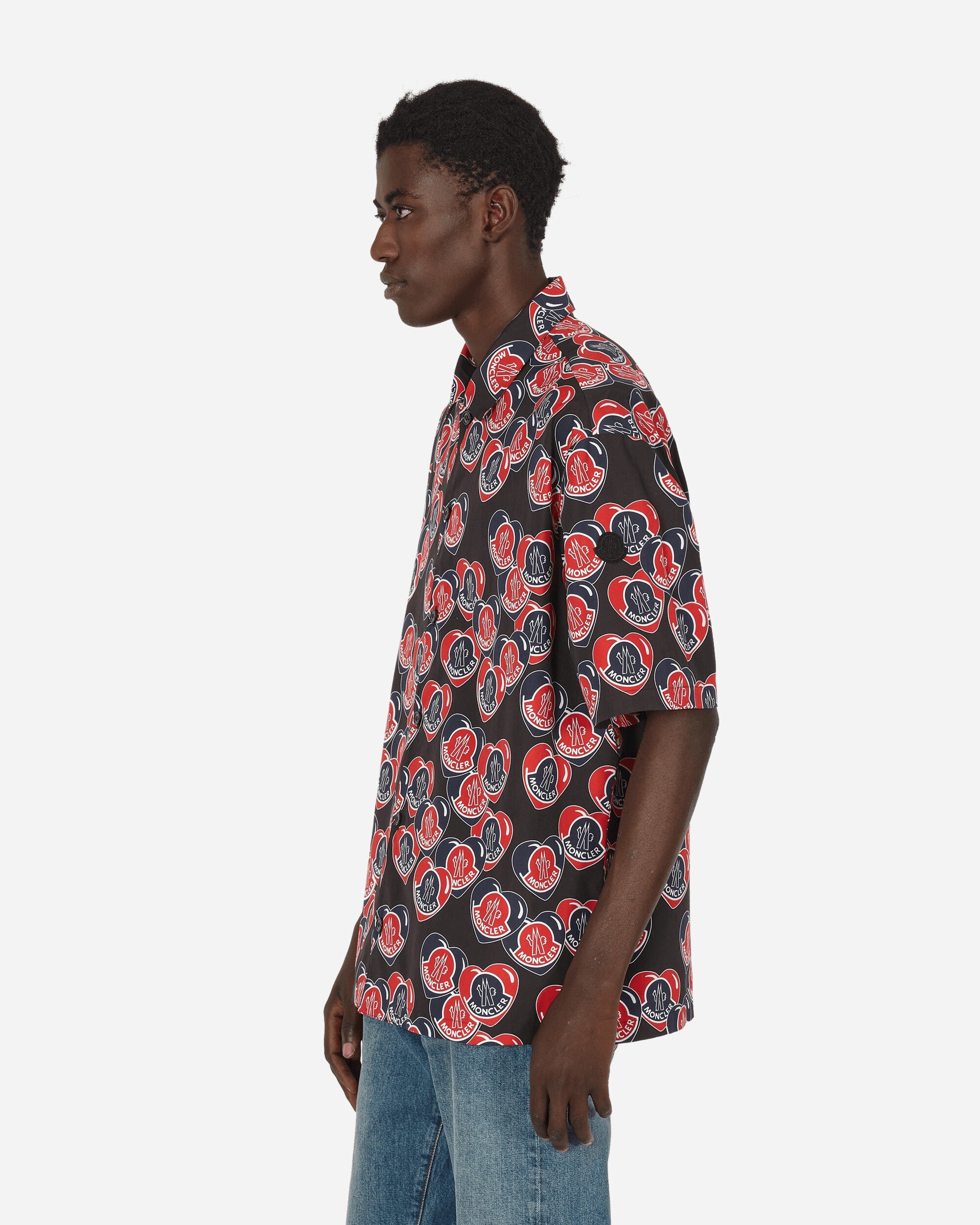 Printed Cotton Shirt Black / Red - 2