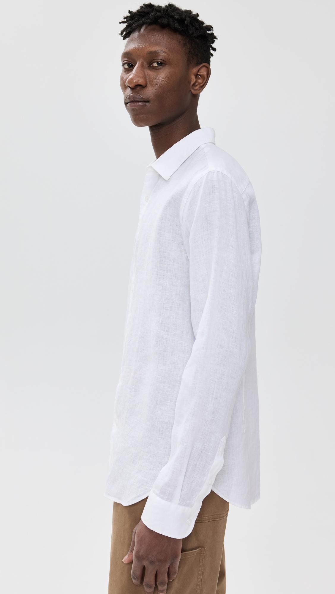 Giles Linen Button Down Shirt - 3