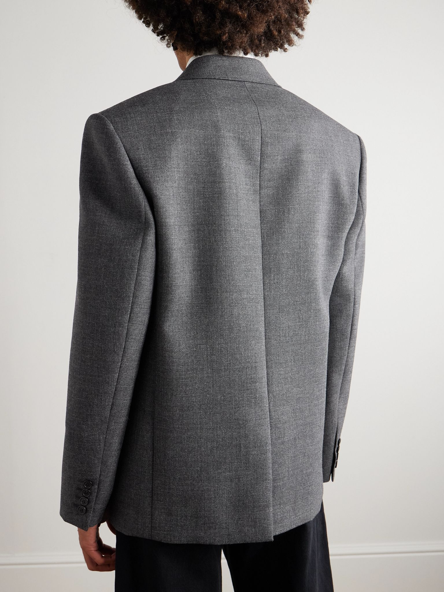 Wool Blazer Gray - 4