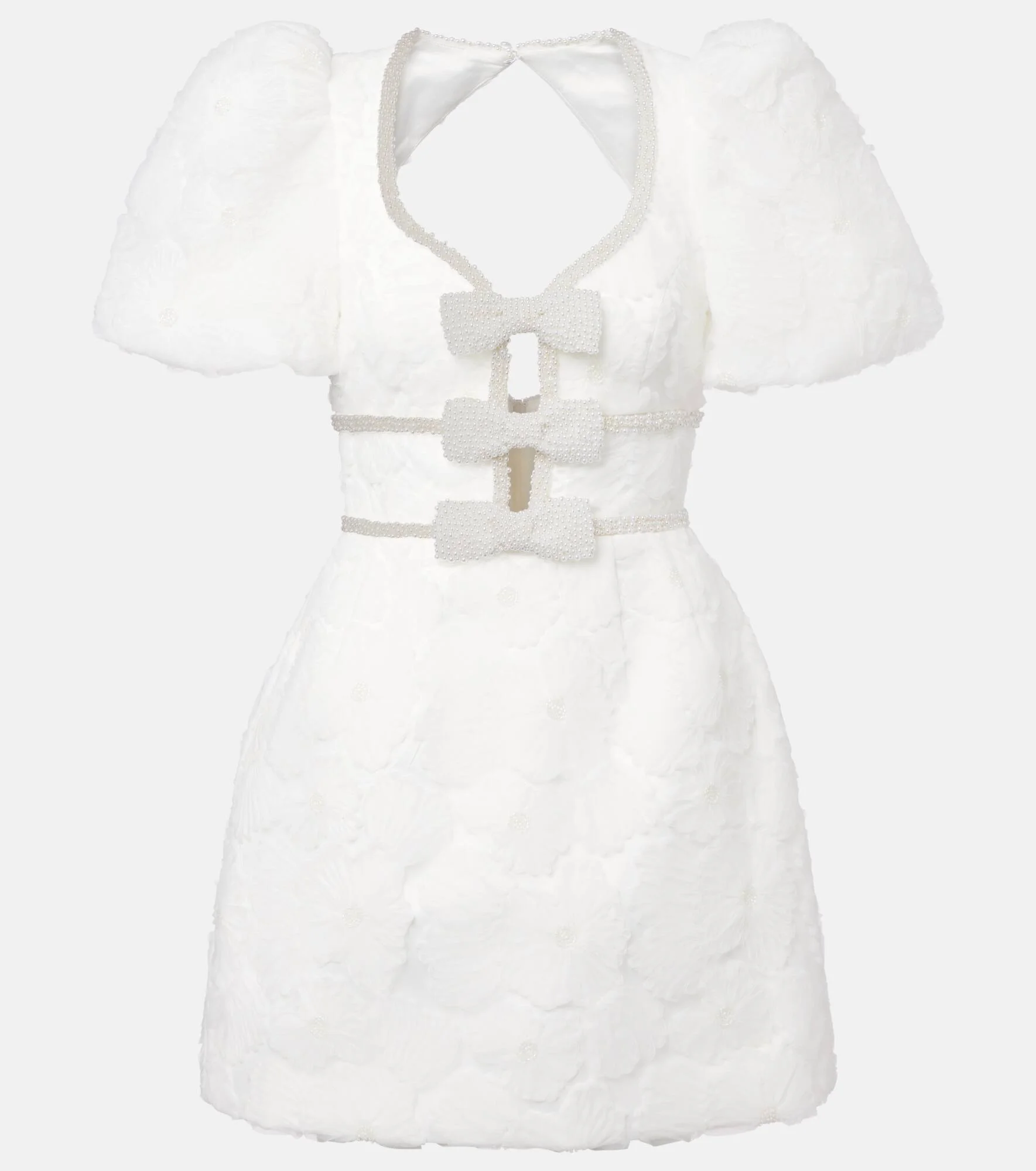 Delilah bow-detail embellished minidress - 1