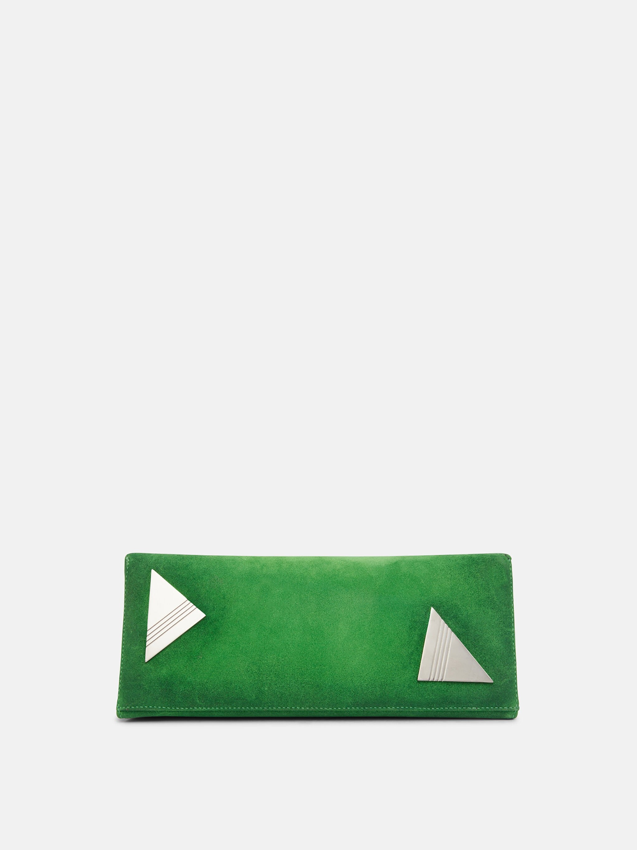 ''8.30PM'' DIRTY GREEN OVERSIZED CLUTCH - 5