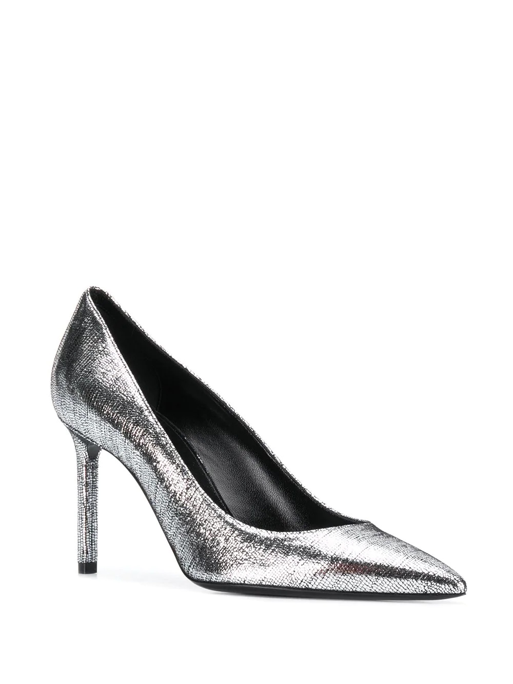 metallic stiletto pumps - 2