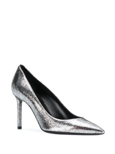 SAINT LAURENT metallic stiletto pumps outlook