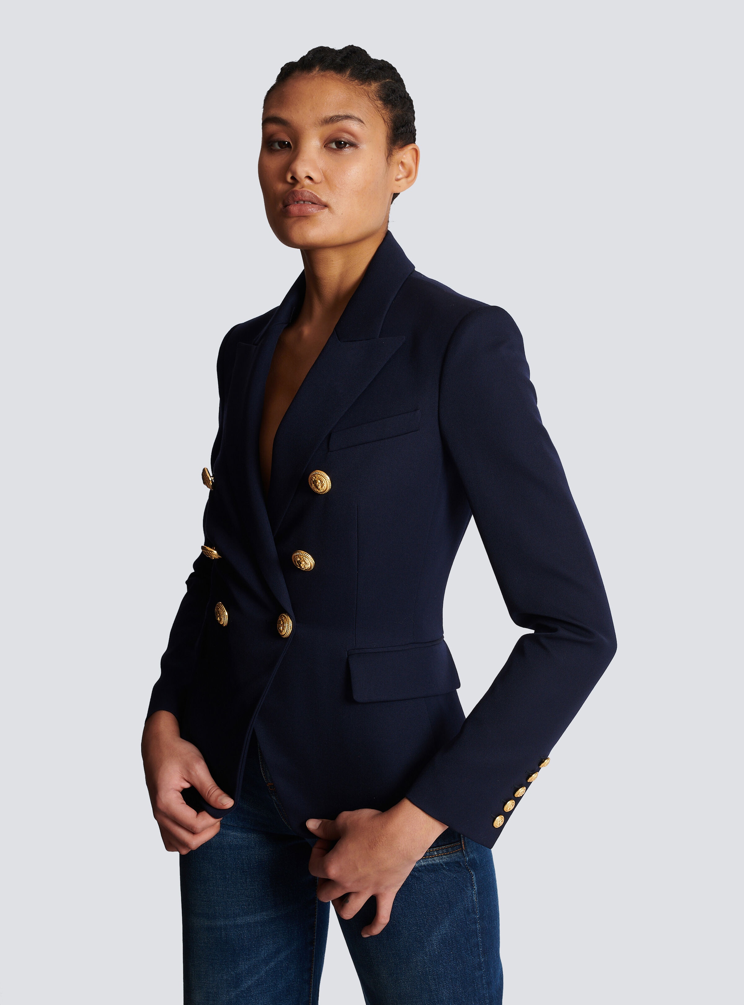 Wool double-breasted jacket - 7