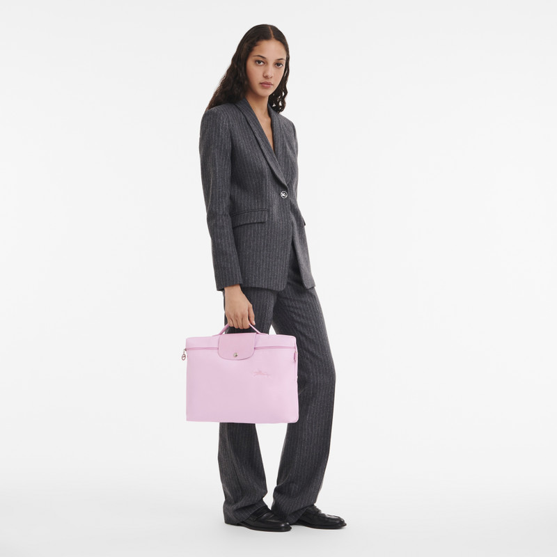 Longchamp Le Pliage Green S Briefcase Pink - Recycled canvas outlook