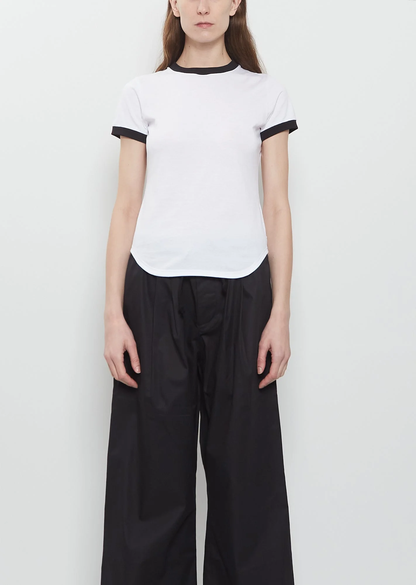 Lucy Curved Hem Fitted T Shirt - 1