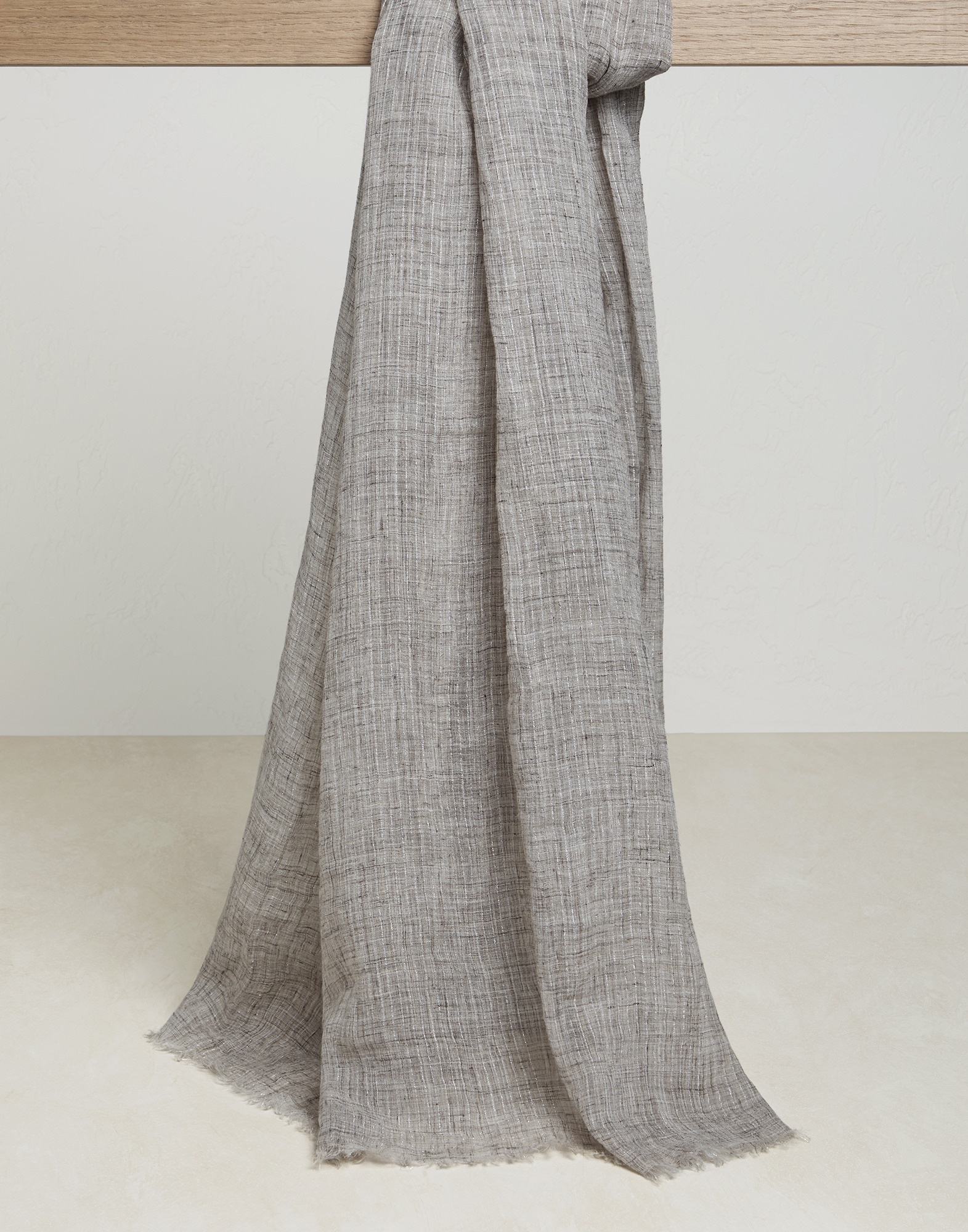 Sparkling mélange linen scarf - 1