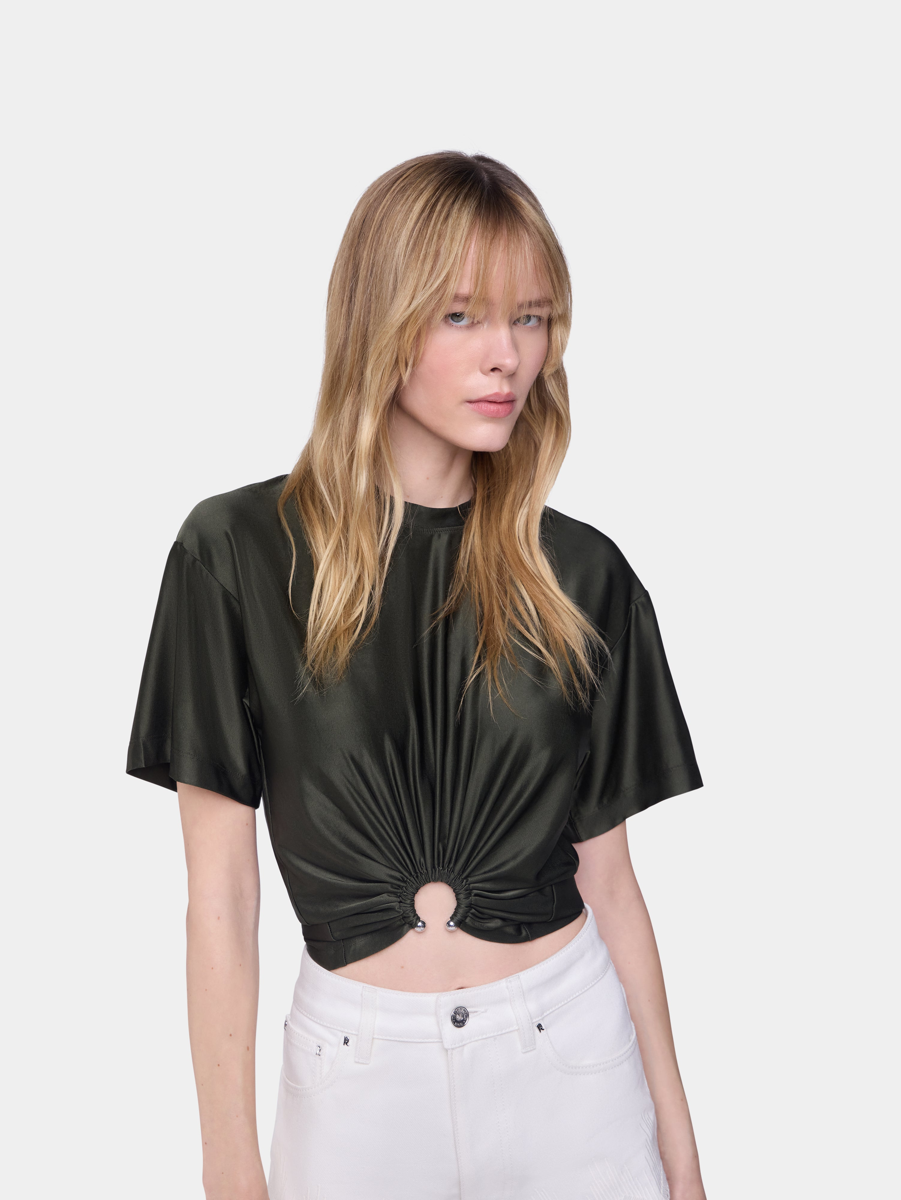 CROPPED T-SHIRT IN JERSEY - 4