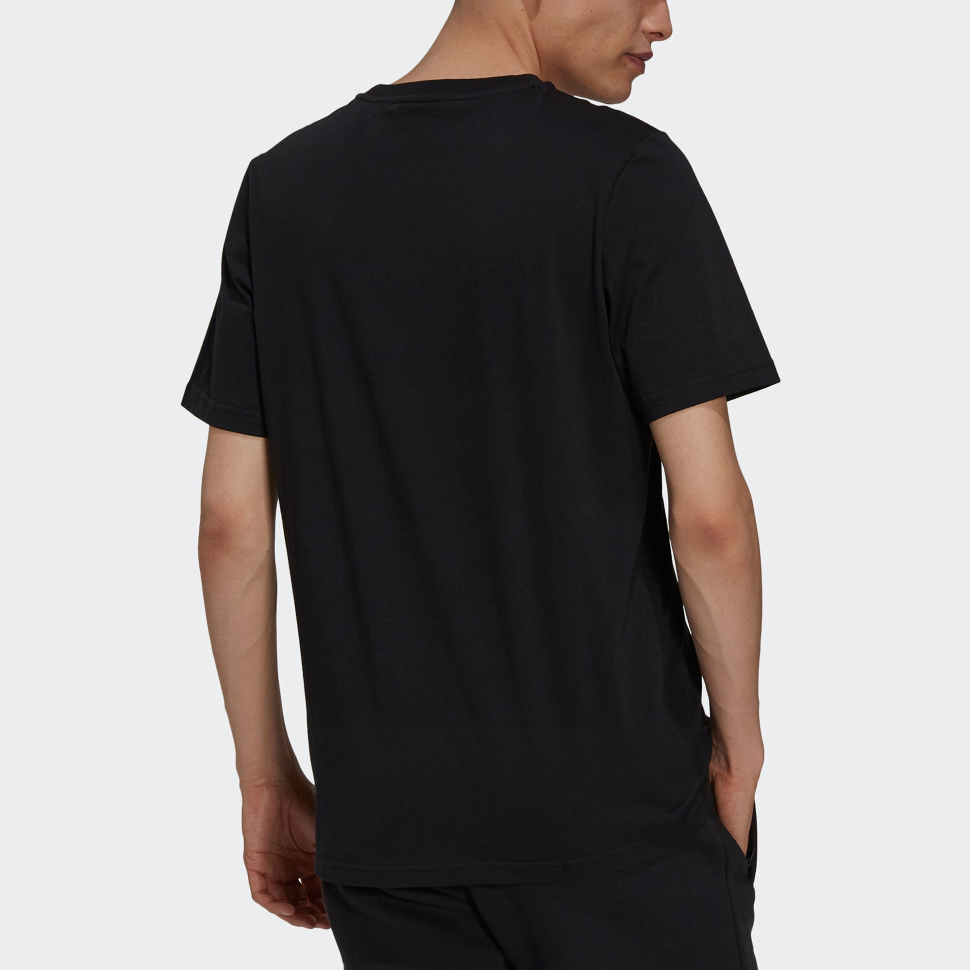 adidas originals Camo Infill Tee Logo Sports Short Sleeve Men's Black/Multi-Color H13502 - 3