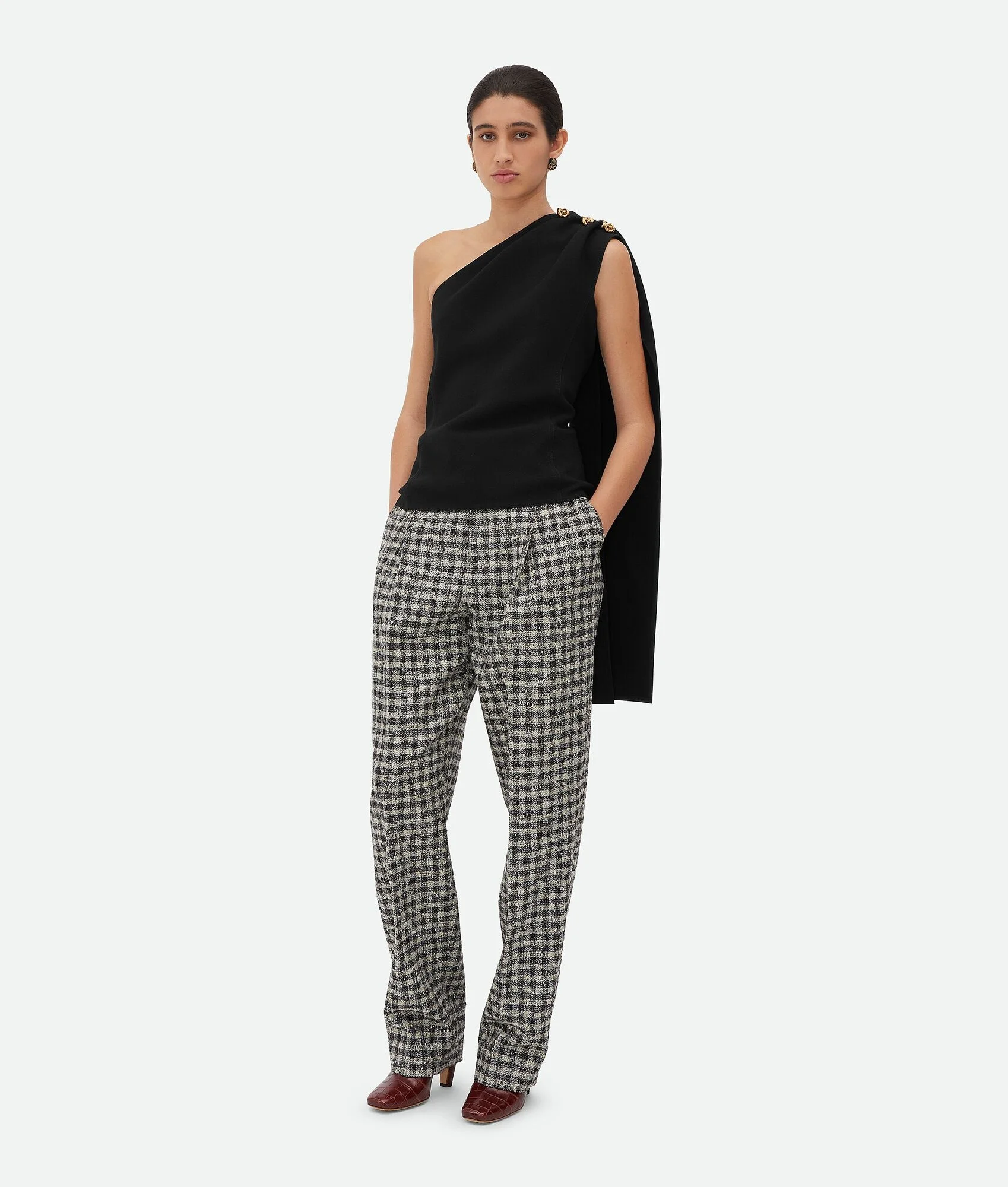 Wool Viscose Crepe Top - 1