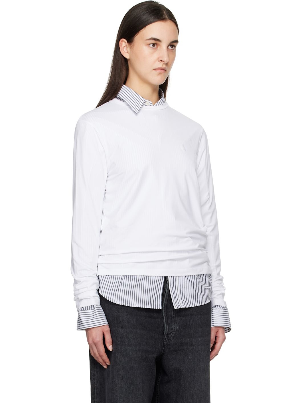 White Long Sleeve T-shirt - 2