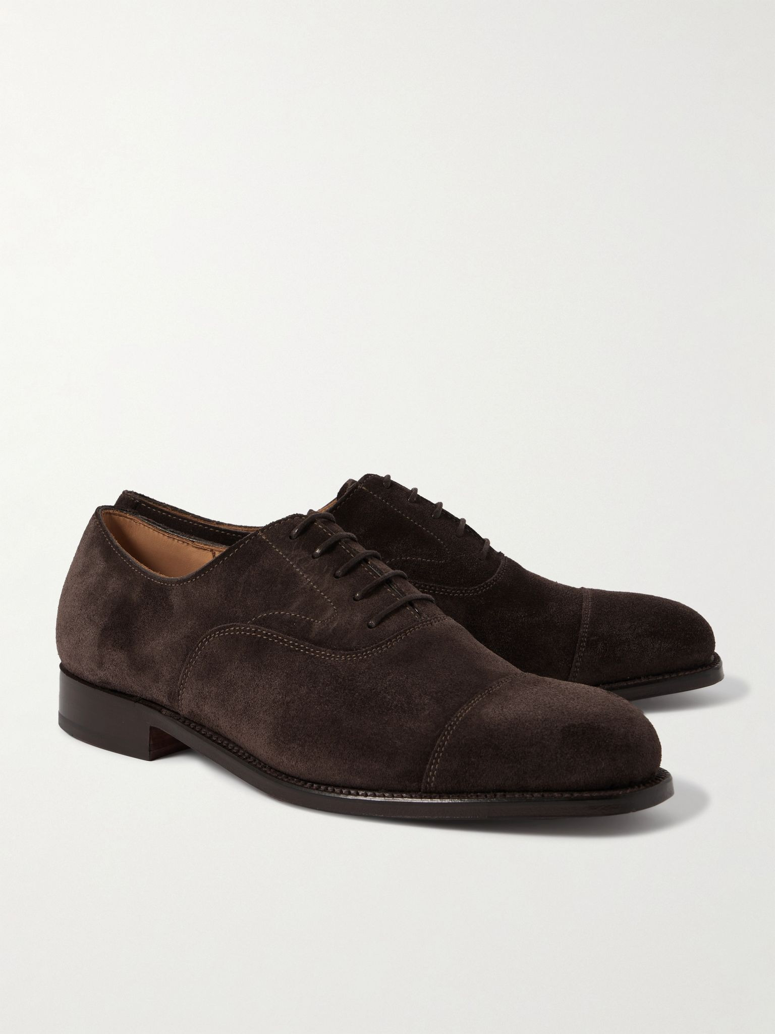 Cambridge Suede Oxford Shoes Dark brown - 4